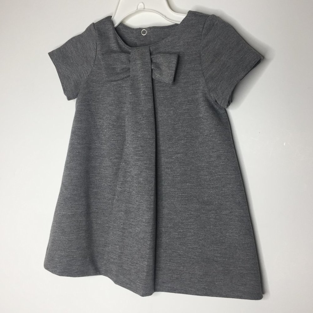 Jacadi Paris, 18mo. girl's grey a-line dress. - Picture 3 of 7